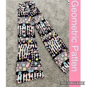 Geometric Pattern Flair Pants